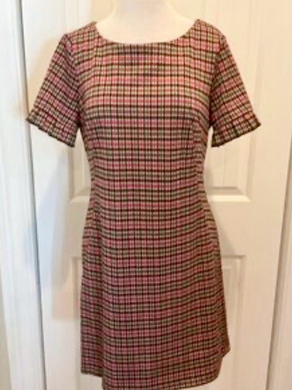 Tommy Hilfiger Pink Plaid Mini Shift Dress - Picture 9 of 9